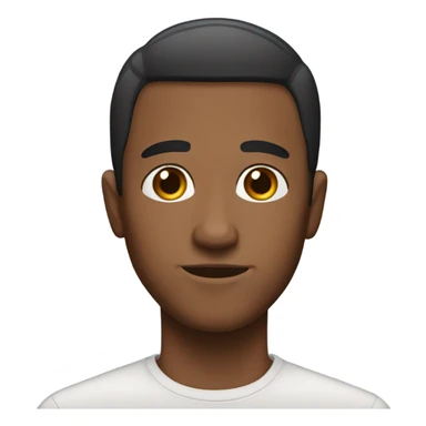 Brown skin male low haircut with nose sticker