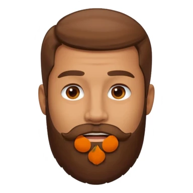 the man with a beard only on his chin sticker