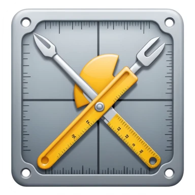 mac os icon crop ruler square intersected sticker