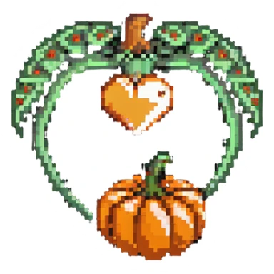 heart made of a mushroom and a pumpkin combined sticker