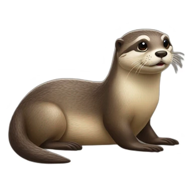 Loutre qui fait caca sticker