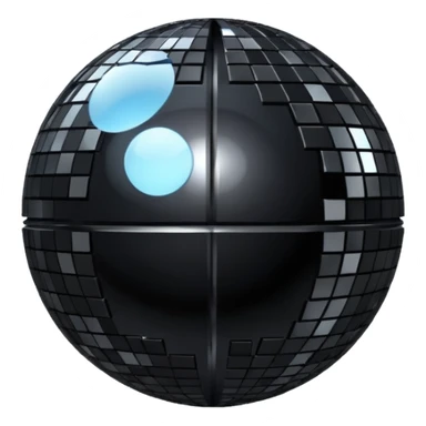 Big black disco ball sticker