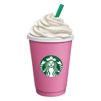 Pink Starbucks coffee cup sticker