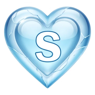 ice heart with logo "S" sticker