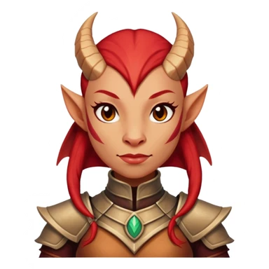 Red bald female Dragonborn sticker