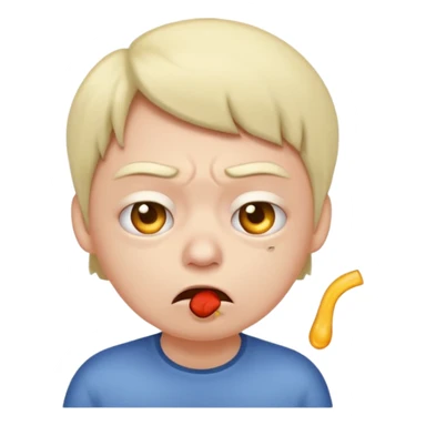 Spitting in disgust sticker