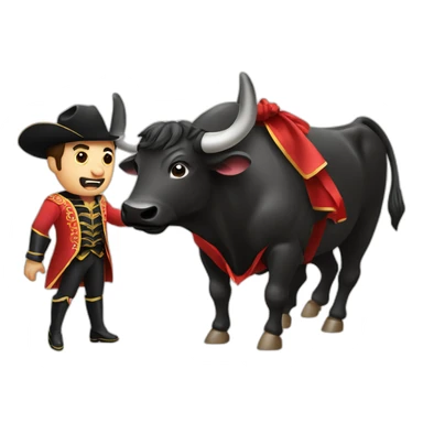 Torero and a bull corrida sticker