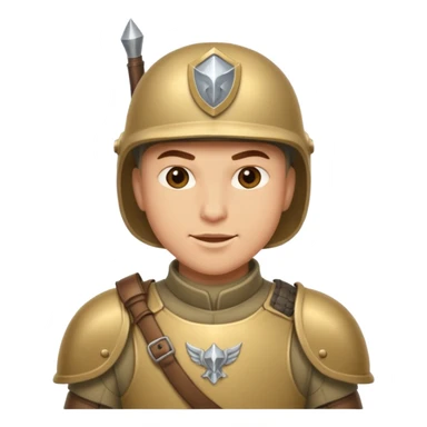 A swift auxiliary soldier in lighter armor, confidently smirks as he prepares to charge.
 sticker