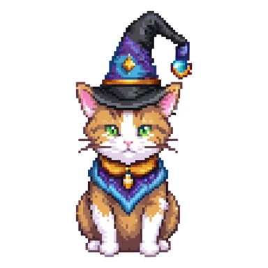 cute cat wizard sticker