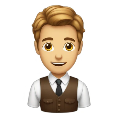 Charle-elie qui prépare un café sticker