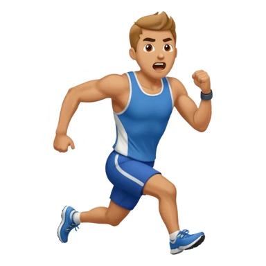 A man is running and shouting, calling for more people to follow him. sticker