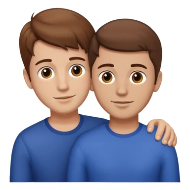 gay men in love brown hair early 20s  sticker