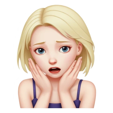 A girl strangling herself sticker