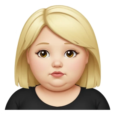 Fat emo female with blonde hair and double chin  sticker