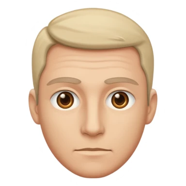 make him facing directly forward sticker