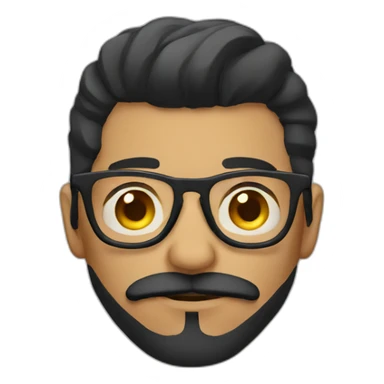 Hipster mexican guy sticker