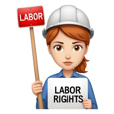 woman Labor rights sticker