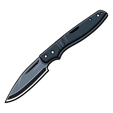 tactical knife with serrated edge sticker