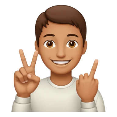 Finger tapping with smily face  sticker