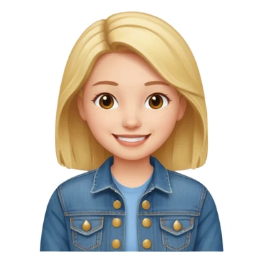 girl in jean jacket sticker