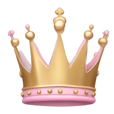Light pink and gold crown sticker