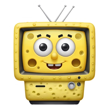 SpongeBob watching tv sticker
