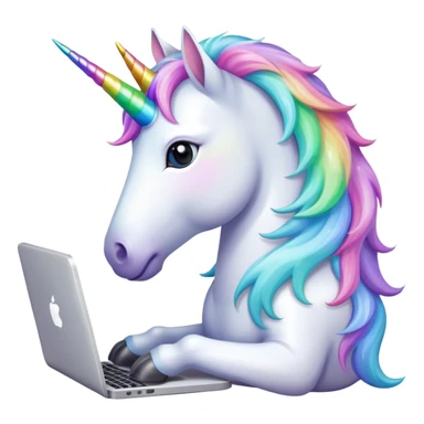 unicorn with a computer sticker