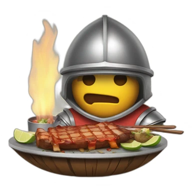 sheilded knight eating filipino bbq sticker