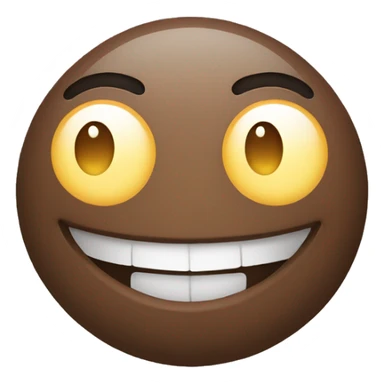 emoji smiling but with a crazy  sticker