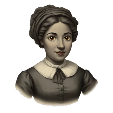woman student 19 century sticker