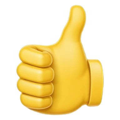 thumbs up emoji with two thumbs facing outwards  sticker