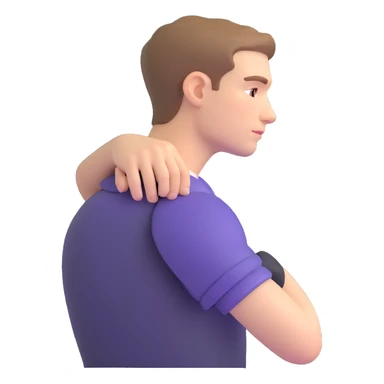 white young man's shoulder, just the shoulder area sticker