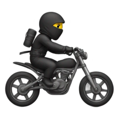 Ninja riding a bike  sticker
