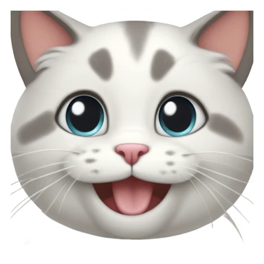 cutesy adorable cat smiling sticker