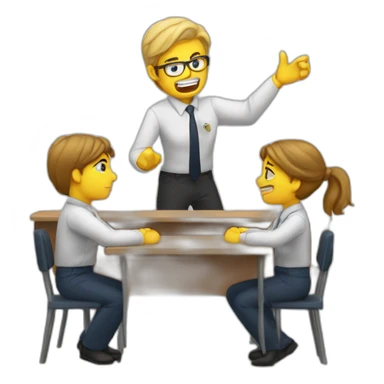 teacher punishing students sticker