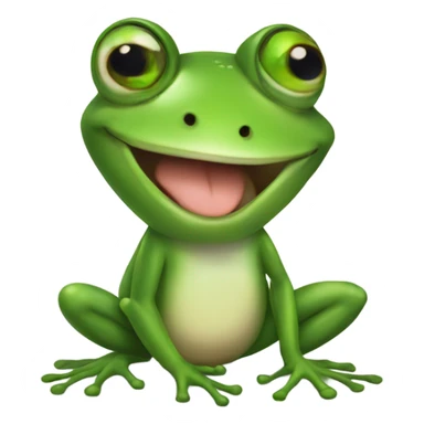 Frog happy new year sticker