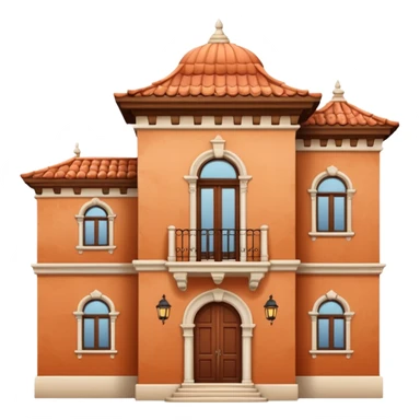 house with spanish architecture sticker