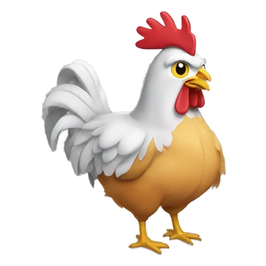Chicken wearing a hoodie sticker