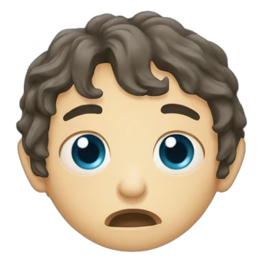 Frodo sobbing blue tears coming from eyes down face sticker