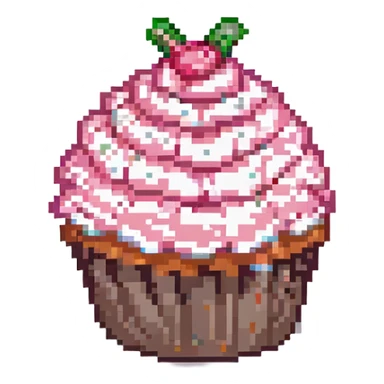 cupcake with pink icing sticker