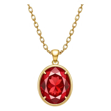 Necklace red complet sticker