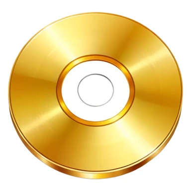 golden CD disk sticker