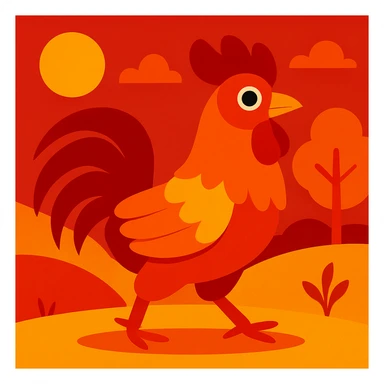 Rooster sticker