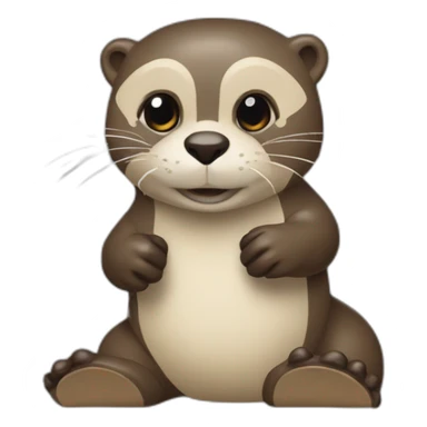 Une loutre qui fais de l’escrime sticker