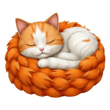 cat sleeping in dreems sticker