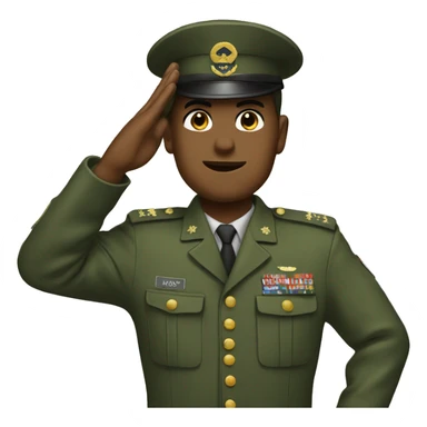 military saluting sticker