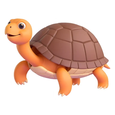 A brown turtle sticker