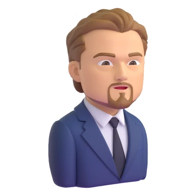 Leonardo DiCaprio upper body, shoulders and chest included sticker