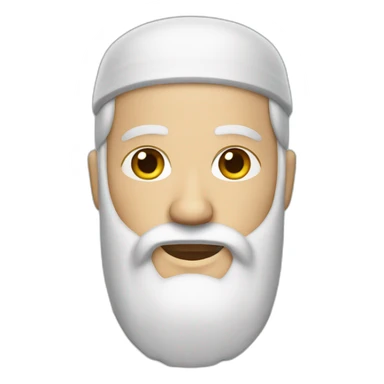 short white beard man wearing kufi sticker