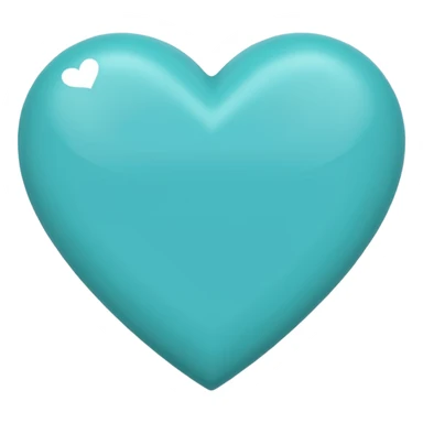 Turquoise heart sticker